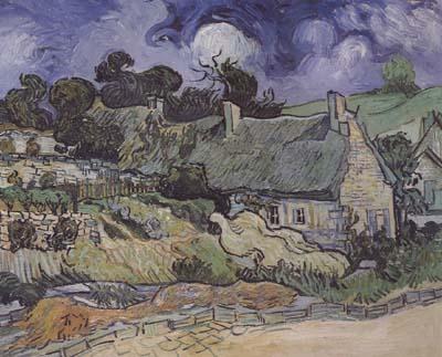 Vincent Van Gogh Thatched Cottages at Cordeville,at Auvers-sur-Oise (mk06) oil painting image